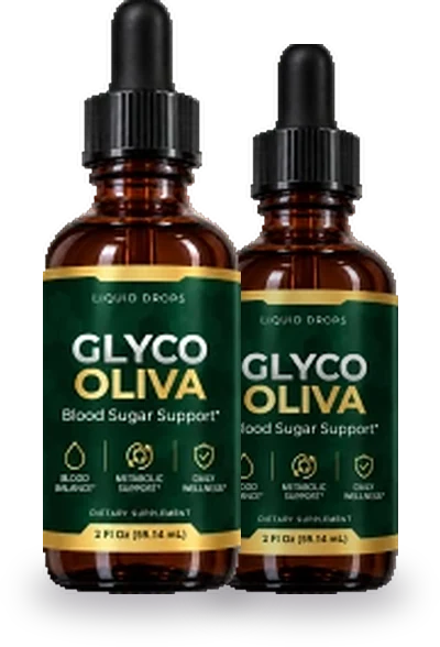 2 bottles of GlycoOliva blood balance and metabolic support liquid drops